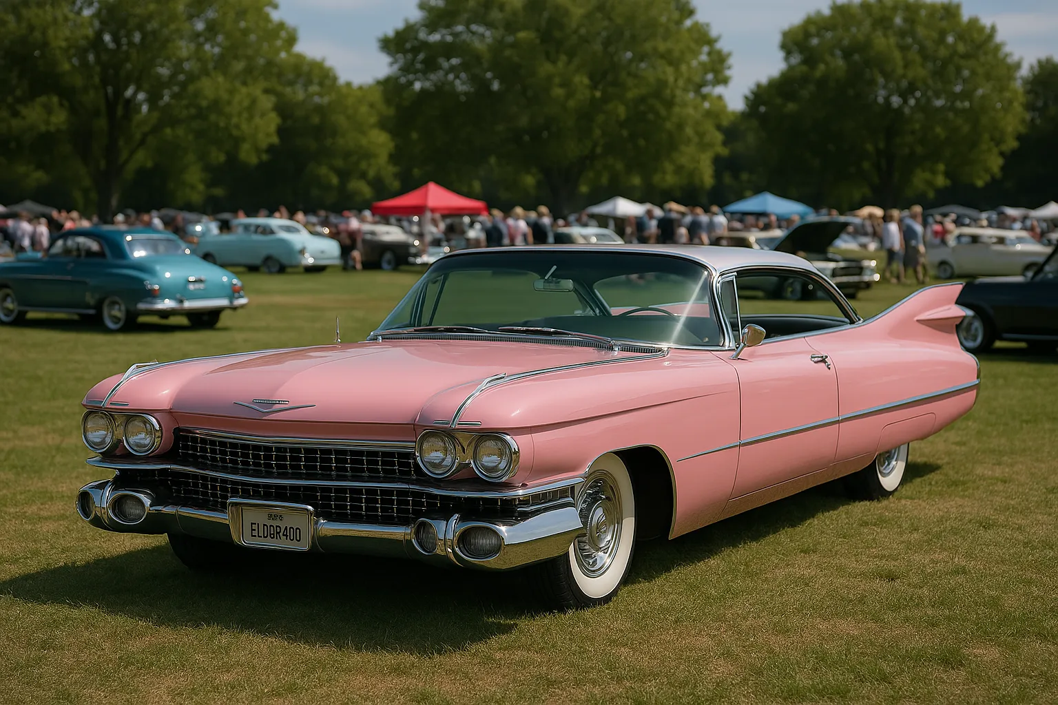 Cadillac Eldorado 1959 exposée dans un rassemblement vintage