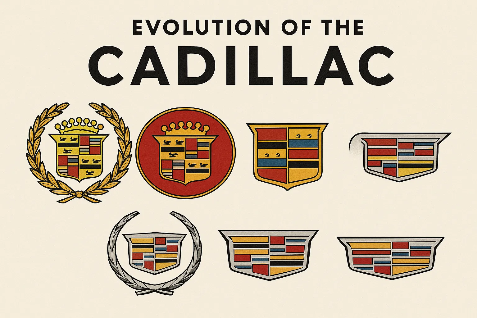 Évolution du logo de la marque Cadillac